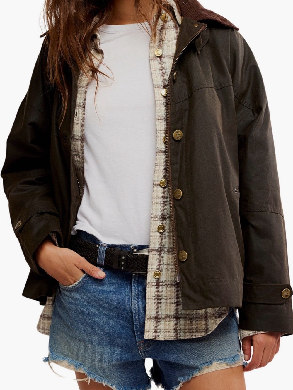 Free People
Cori Waxed
Cotton Jacket Olive Size - XS